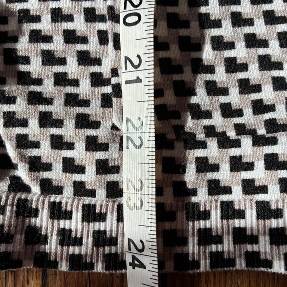Jessica Geometric Print Cardigan XL Black & Ivory Corpcore, Office - Picture 9 of 9